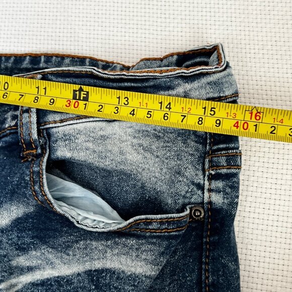 Parish Nation Rare Paint Splatter Rip and Repair Distressed Denim Jeans 32x29 - Picture 6 of 11